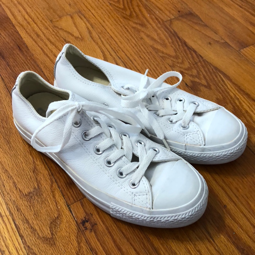 White Leather Converse